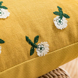 Roomtery Cute Embroidered Flowers Cushion Cover, view 5