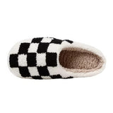 Roomtery Cute Soft Plush Checkered House Slippers, view 5