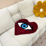 Roomtery Dark Red Eye Heart Tufted Rug, view 2