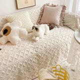 Roomtery Diamond-Grid Plush Throw Blanket, view 3