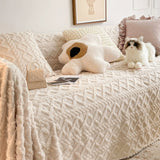 Roomtery Diamond-Grid Plush Throw Blanket, view 4