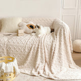 Roomtery Diamond-Grid Plush Throw Blanket, view 5