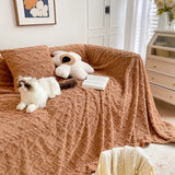 Roomtery Diamond-Grid Plush Throw Blanket, view 6