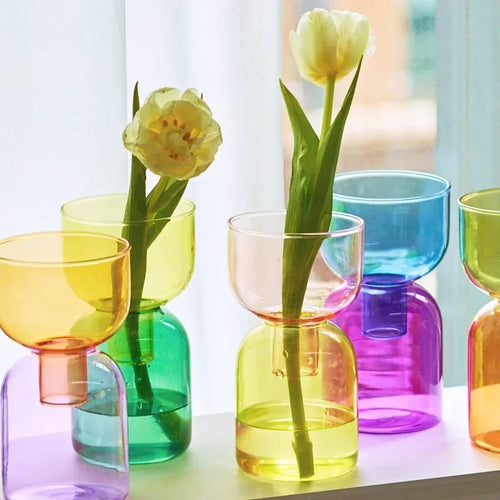 Roomtery Double Color Glass Vase