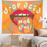 Roomtery Drop Acid Not Bombs Tapestry, view 2