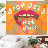 Roomtery Drop Acid Not Bombs Tapestry, view 3