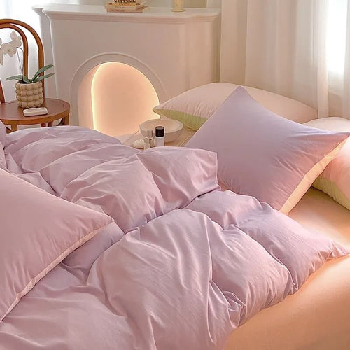 Roomtery Dusty Pastel Shades Cotton Bedding Set