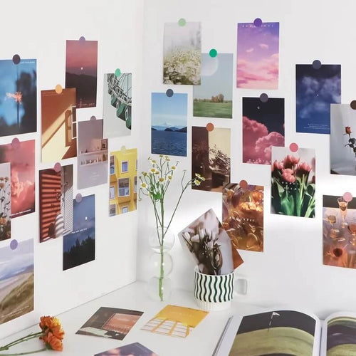 Roomtery Early Morning Tulips Wall Collage Cards