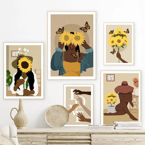 Roomtery Embrace Sunflowers Gallery Wall Canvas Posters