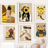 Roomtery Embrace Sunflowers Gallery Wall Canvas Posters, view 2