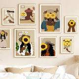 Roomtery Embrace Sunflowers Gallery Wall Canvas Posters, view 3