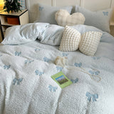 Roomtery Embroidered Bows Sherpa Bedding Set, view 5