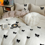 Roomtery Embroidered Bows Sherpa Bedding Set, view 6