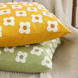 Roomtery Embroidered Daisies Cushion Cover, view 2