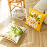 Roomtery Embroidered Flowers in a Vase Cushion Cover, view 4