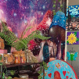 Roomtery Fairy Mushrooms World Tapestry, view 2