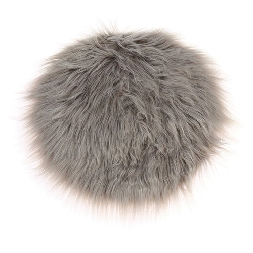 Roomtery Faux Fur Round Seat Cushion