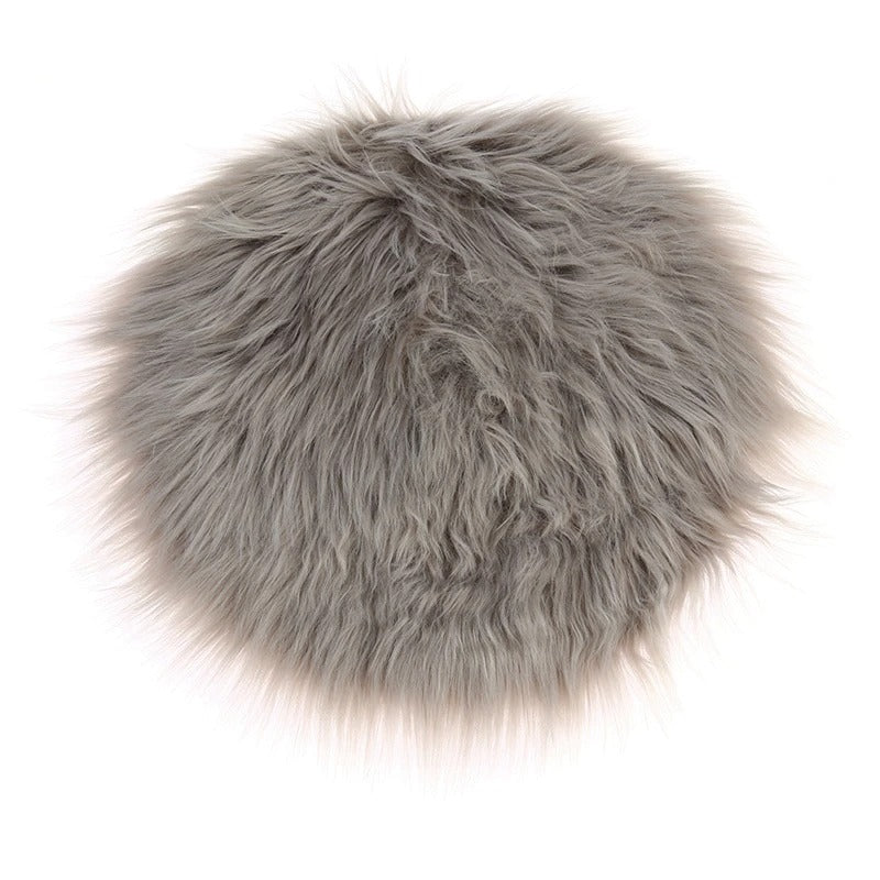 Roomtery Faux Fur Round Seat Cushion