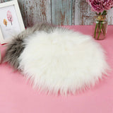 Roomtery Faux Fur Round Seat Cushion, view 3