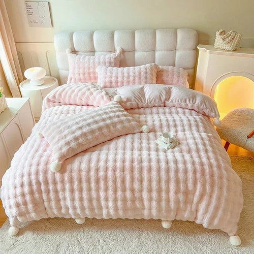 Roomtery Faux Fur Warm Fluffy Bedding Set