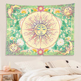 Roomtery Floral Zodiac Sun & Moon Tapestry, view 2