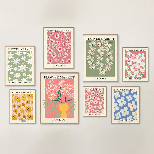 Roomtery Flower Market Canvas Posters