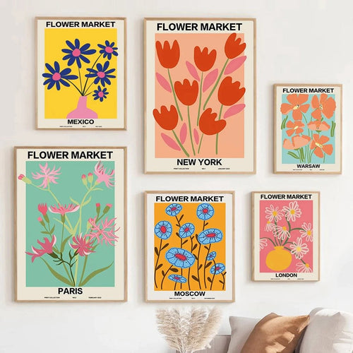 Roomtery Flower Market Gallery Wall Canvas Posters