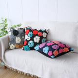 Roomtery Fluffy Flowers Retro Cushion Cover, view 3