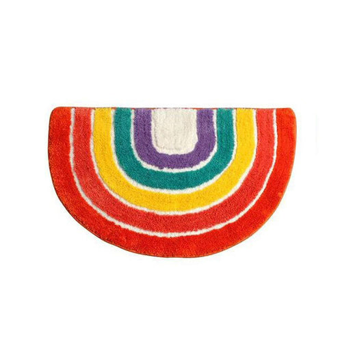 Roomtery Fluffy Rainbow Accent Rug