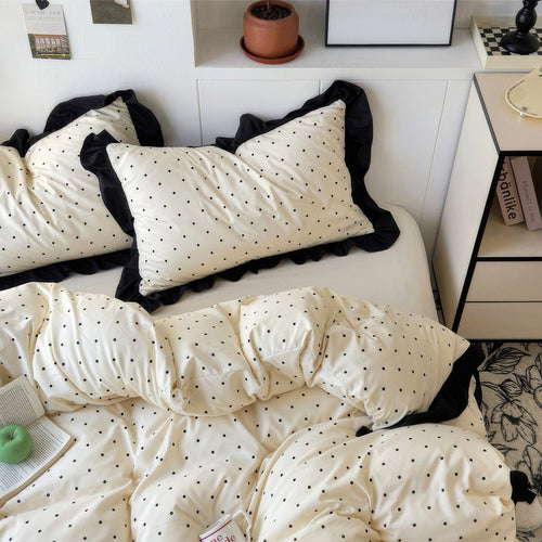 Roomtery French Aesthetic Polka Dot Bedding Set
