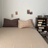 Roomtery French Aesthetic Vintage Brown Flowers Bedding Set, view 2