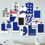 Roomtery French Blue Prints Wall Collage Postcards, view 2