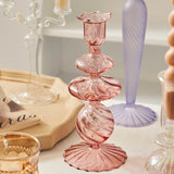 Roomtery French Vintage Glass Candle Holder, view 3