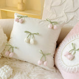 Roomtery French Vintage Tulip & Ruffle Pillow Cover, view 2
