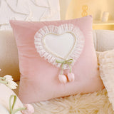 Roomtery French Vintage Tulip & Ruffle Pillow Cover, view 6