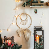 Roomtery Fringe Feather Macrame Dreamcatcher, view 2