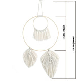 Roomtery Fringe Feather Macrame Dreamcatcher, view 4