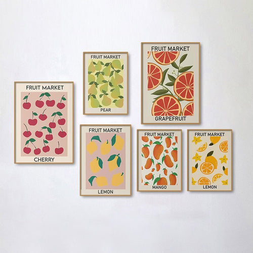 Roomtery Fruit Market Canvas Posters