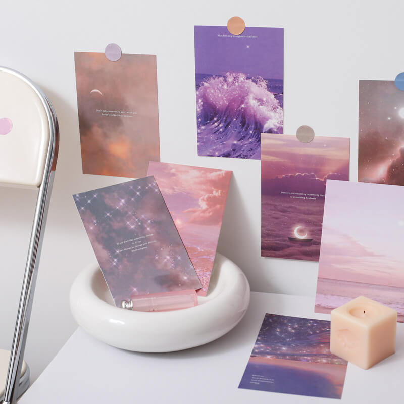 Roomtery Glitter Clouds Wall Collage Postcards