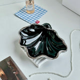 Roomtery Glossy Seashell Ceramic Jewelry Tray, view 2
