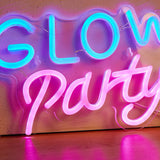 Roomtery Glow Party Blue & Pink LED Neon Sign, view 2