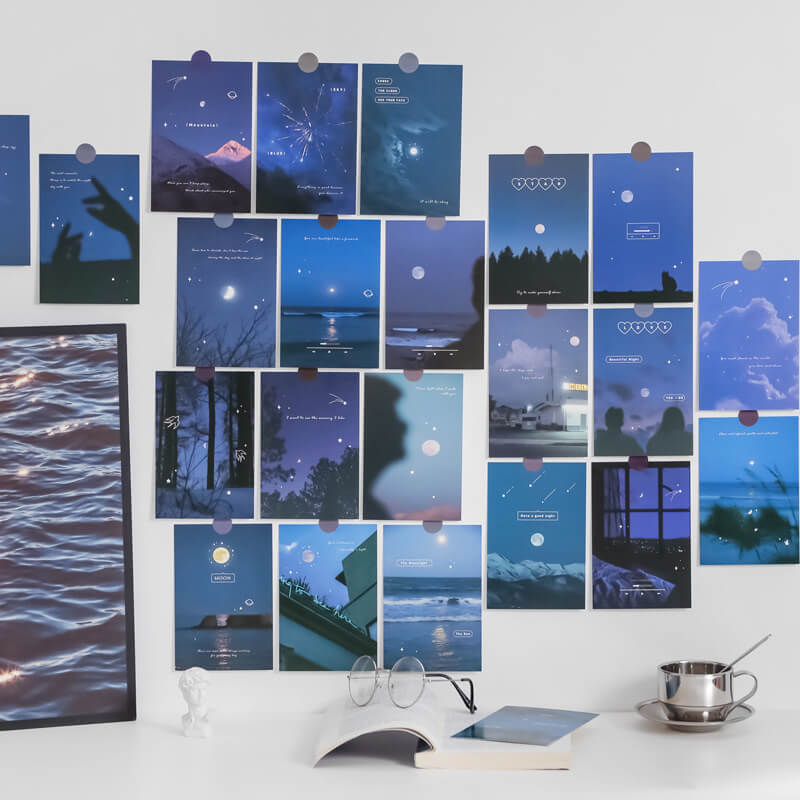 Roomtery Glowing Night Sky Wall Collage Postcards