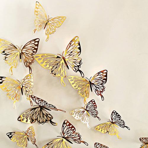 Roomtery Golden Butterfly Wall Stickers