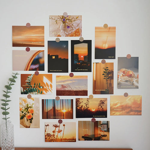 Roomtery Golden Hour Wall Collage Postcards
