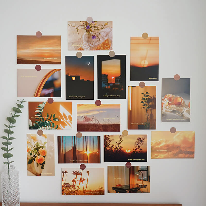 Roomtery Golden Hour Wall Collage Postcards