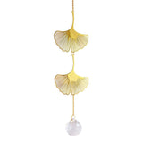 Roomtery Golden Leaves Crystal Suncatcher, view 3