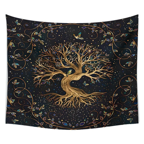 Roomtery Golden Tree of Life Tapestry