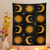 Roomtery Golden Sun & Moon Tapestry, view 2