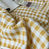 Roomtery Golden Yellow Gingham Bedding Set, view 2