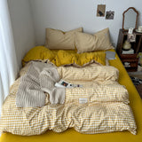 Roomtery Golden Yellow Gingham Bedding Set, view 3